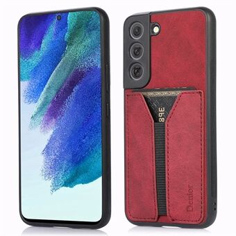 DENIOR til Samsung Galaxy S22 5G Elastisk kortplads PU-læderbelagt TPU + PC-etui Telefoncover