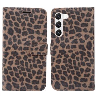 Til Samsung Galaxy S22 5G Stilfuld Leopard Texture Læder Taske Stand Pung Design Telefon Beskyttelsescover