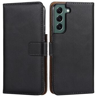 Til Samsung Galaxy S22 5G Stødsikker Flip Telefon Cover Ægte læder Pung Stand Telefon Case Stand Telefon Shell