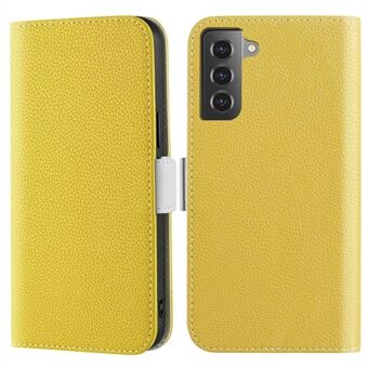 Til Samsung Galaxy S22 5G Litchi Texture telefoncover, Candy Color PU læder Wallet Stand Flip Case