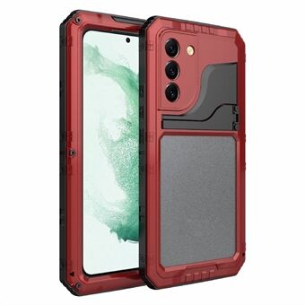 Til Samsung Galaxy S22 5G IP68 2m Vandtæt Metal + Silikone Telefon Case Kickstand Design Full Body Beskyttende Cover med Skærmbeskytter