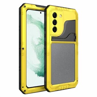 Til Samsung Galaxy S22 5G IP68 2m Vandtæt Metal + Silikone Telefon Case Kickstand Design Full Body Beskyttende Cover med Skærmbeskytter