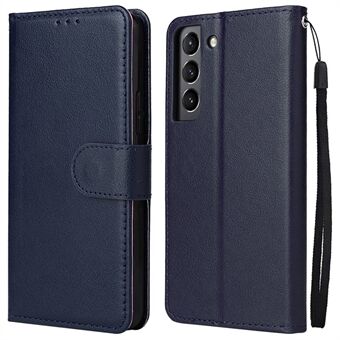 Til Samsung Galaxy S22 5G Mobiltelefon Guard Stand Cover, Folio Flip PU læder pung mobiltelefon etui med snor