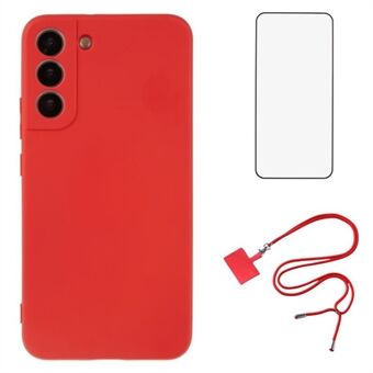 WANLONFENG RB1-serien til Samsung Galaxy S22 5G TPU-etuier Tynd telefoncover med skærmbeskytter, Rem