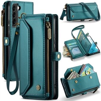 CASEME C36-serien til Samsung Galaxy S22 5G-etui Crossbody Lædertelefontaske med 7 kortholdere.