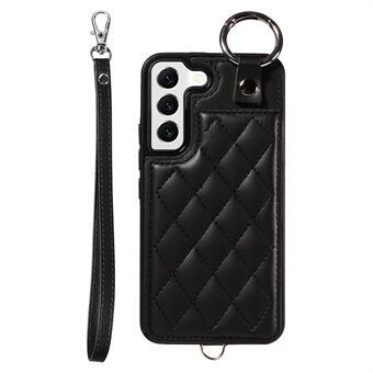 Kort Taske 009 til Samsung Galaxy S22 5G Etui Læder+TPU Telefon Cover Finger Ring Holder