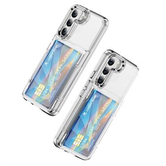 Til Samsung Galaxy S22 5G Etui TPU + Akryl Telefonbeskytter Kortholder Flipcover Stander