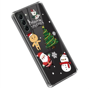 Til Samsung Galaxy S22 5G TPU-etui til julemønsterudskrivning Anti-drop Beskyttende Xmas telefoncover