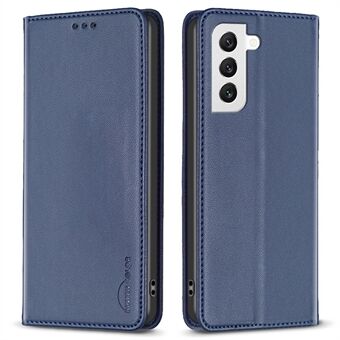 BINFEN COLOR BF18 til Samsung Galaxy S22 5G PU-læderkortslot-cover Stødsikkert Stand Telefoncover