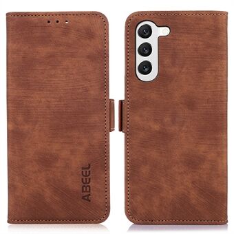 ABEEL Pung telefoncover til Samsung Galaxy S22 5G, anti-ridse retro tekstur PU læder Stand etui