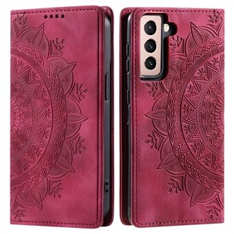 Til Samsung Galaxy S22 5G Etui Magnetisk Auto Lukning Mandala Blomst Pengepungsovertræk