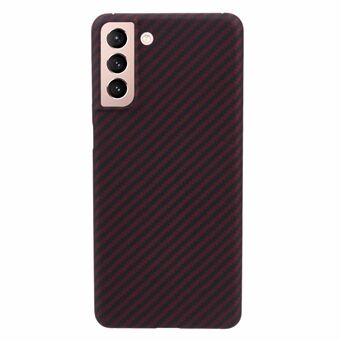 Til Samsung Galaxy S22 5G mobiltelefon etui 1500D groft tekstureret Aramid Fiber Anti-fald bagcover (stor baglinseshul) - Rød