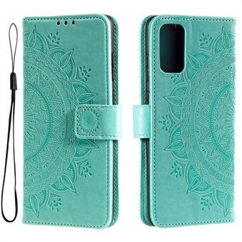 Til Samsung Galaxy A33 5G påtrykt Mandala Flower PU læder telefontaske Stand Design Flip Cover med rem