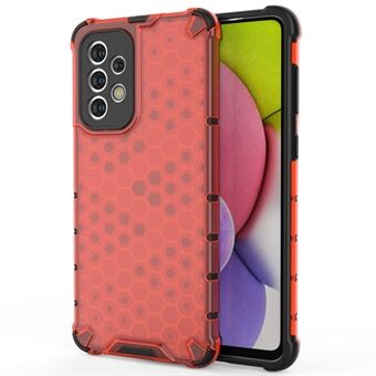 Allround stødsikker beskyttelse Honeycomb Textured TPU + PC-telefoncover Bagcover til Samsung Galaxy A33 5G