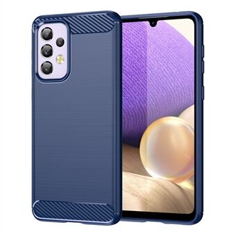 Til Samsung Galaxy A33 5G Anti-ridse Stødsikker 1,8 mm TPU etui Børstet overflade kulfiber tekstur telefoncover