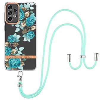 YB IMD Series Lanyard TPU telefoncover til Samsung Galaxy A33 5G, anti-ridse galvaniseret IML telefonbeskyttelsescover