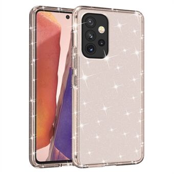 Til Samsung Galaxy A33 5G Clear Glitter Case Hard PC + Soft TPU Thicken Drop-proof Mobiltelefoncover