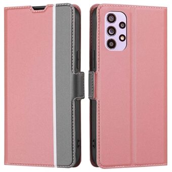 Til Samsung Galaxy A33 5G Ultra Slim PU Læder Telefoncover Side Magnetisk Lukning Mobiltelefon Taske Stand Kortholder Flip Cover