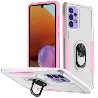 Til Samsung Galaxy A33 5G PC + TPU-telefon Beskyttelsesetui Roterende Ring Kickstand Anti-drop bagcover Support Magnetisk bilmontering