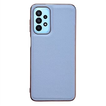 Til Samsung Galaxy A33 5G Ultra Slim Nano galvanisk telefoncover Anti-ridse ægte okselæder belagt TPU+PC beskyttende bagcover