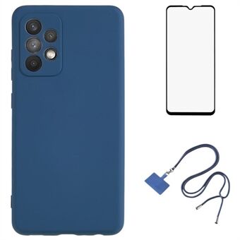 WANLONFENG RB1-serien til Samsung Galaxy A33 5G etui Fleksibelt TPU-telefoncover med rem / skærmfilm