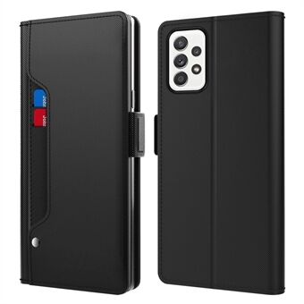 Til Samsung Galaxy A33 5G Stand Case Spejldesign PU-læder + TPU-kortholder Mobiltelefoncover