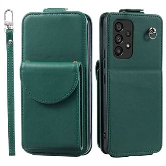 Til Samsung Galaxy A33 5G-etui Stødsikkert Lodret Flip-standdæksel i læder+TPU-skjold