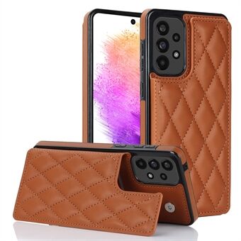 Til Samsung Galaxy A53 5G RFID-blokeringskortholder Telefon Kickstand-etui PU-læder+TPU-telefoncover