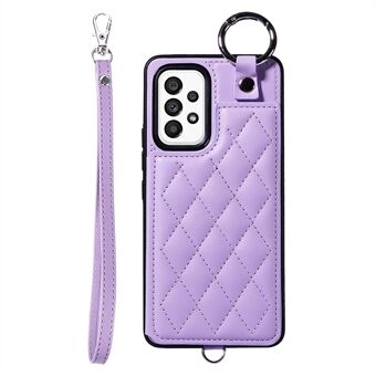 Korttaske 009 til Samsung Galaxy A53 5G etui Rhombus Gitter Læder+TPU Mobil Cover