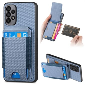 C1-12 Til Samsung Galaxy A53 5G Etui med Kortholder, Læderbetrukket PC+TPU Telefoncover med Justerbar Stander