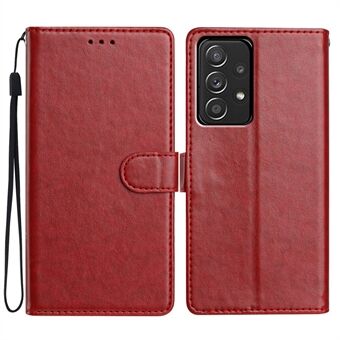 Til Samsung Galaxy A53 5G Læder Telefonetui Wallet Stand Cover med Praktisk Rem