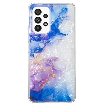 Til Samsung Galaxy A53 5G IMD Design TPU telefoncover Marmor Flower Shell Pattern Cover