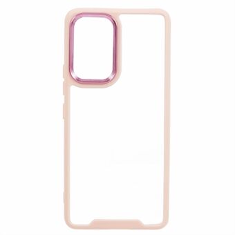 Til Samsung Galaxy A53 5G TPU + Akryl Gennemsigtig Telefon Etui Elektroplateret Linse Ramme Telefon Cover.