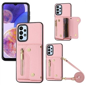 DF-09 til Samsung Galaxy A53 5G Accordion Card Case Crossbody Lanyard Lynlås Lomme Stativ