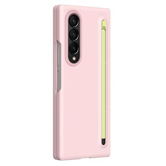 Til Samsung Galaxy Z Fold4 5G Etui Hård PC Telefon Cover med Hærdet Glas Film og Stylus