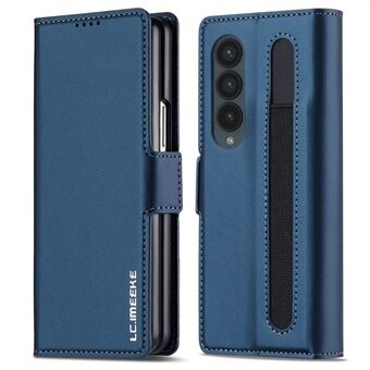 LC.IMEEKE L1 Til Samsung Galaxy Z Fold4 5G Stående Etui Struktur PU Læder Tegnebog Telefon Cover