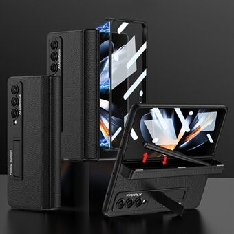 GKK Til Samsung Galaxy Z Fold4 5G Etui Magnetisk Hængsel Stylus Slot PC Telefoncover med Skærmfilm