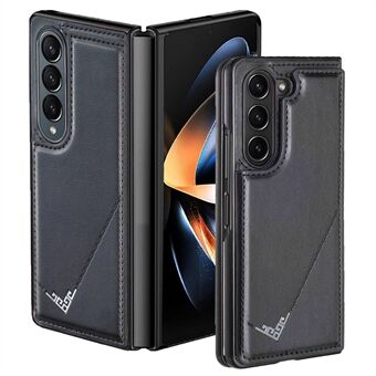 Til Samsung Galaxy Z Fold4 5G Case Retro V-formet dekor PU læderkortholder smartphone-cover.