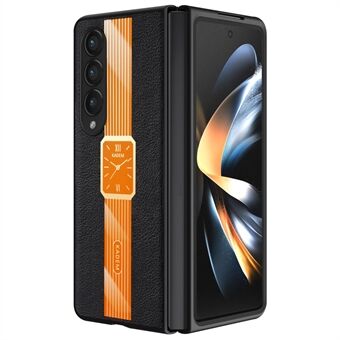 KADEM til Samsung Galaxy Z Fold4 5G urmønster Akryl + TPU + PU mobiltelefon taske