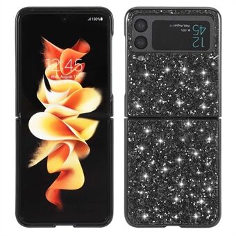 Til Samsung Galaxy Z Flip4 5G Glitter Sparkling Case Galvanisering TPU-ramme hård pc-bagside Anti-Slip beskyttelsescover