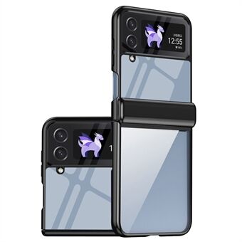 Til Samsung Galaxy Z Flip4 5G Etui Elektropletteret Transparent PC Telefoncover med Hængsel