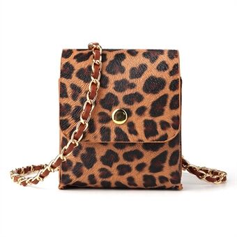 Til Samsung Galaxy Z Flip4 5G Crossbody-telefontaske etui Leopardmønster PU-lædertelefontaske med skulderrem