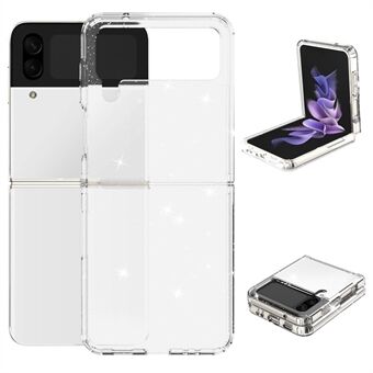 Til Samsung Galaxy Z Flip4 5G Glitter Powder IMD klart telefoncover Anti-ridse blød TPU stødsikkert beskyttelsescover