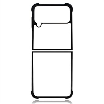 Til Samsung Galaxy Z Flip4 5G Fuldbeskyttende Telefon Taske Varmetransfertryk TPU+PC+Aluminiumplade Telefonhylster