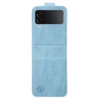 Til Samsung Galaxy Z Flip4 5G Stødsikker Etui Solid Farve Anti-Drop PU+PC Telefoncover.