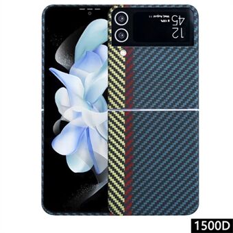 Til Samsung Galaxy Z Flip4 5G etui 3-farvet design stødsikkert cover af aramidfiber telefonetui.