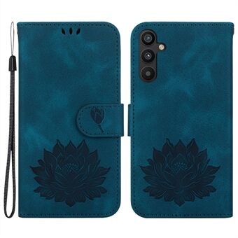 Til Samsung Galaxy A14 4G / 5G etui Lotus mønster Wallet stil læder telefoncover