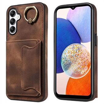 001 Til Samsung Galaxy A14 4G / 5G Etui med Ringholder Kortslidser Anti-Fald Læder Bagside Cover