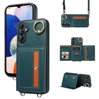 007 Taske Til Samsung Galaxy A14 4G / 5G Crossbody Kortholder Læder Sammenføjning Telefon Cover