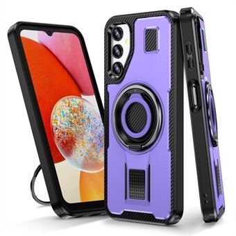 Til Samsung Galaxy A14 4G / 5G Etui TPU+PC Kickstand Telefon Cover med Silikone Fingerrem